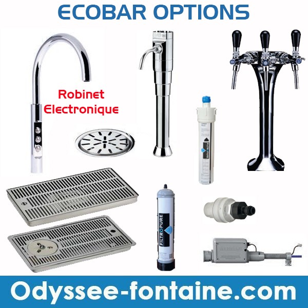 Options Fontaine à eau ENCASTRABLE ECOBAR