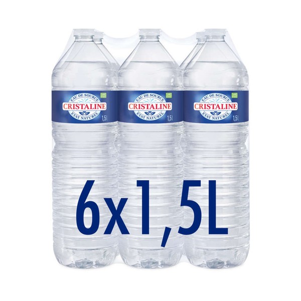 CRISTALINE Eau minérale plate - Palette 84 packs 6 bouteilles 1,5 L - Eau  en Bouteillefavorable à acheter dans notre magasin