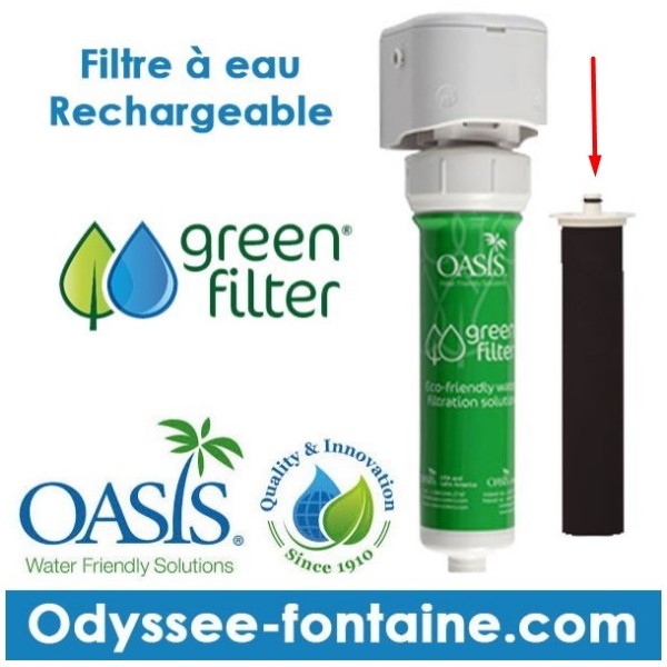 OASIS GREEN FILTER FILTRE A EAU RECHARGEABLE