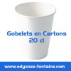 Gobelets a eau Carton par 3000