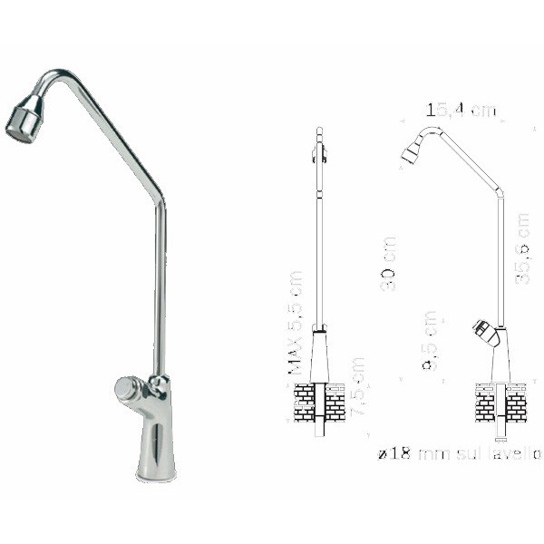 Robinet Inox pour fontaine à eau - Waterlutions