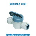 Robinet d' arret pour tubing 6 ou 8 mm pour fontaine reseau