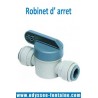 Robinet d' arret pour tubing 6 ou 8 mm pour fontaine reseau
