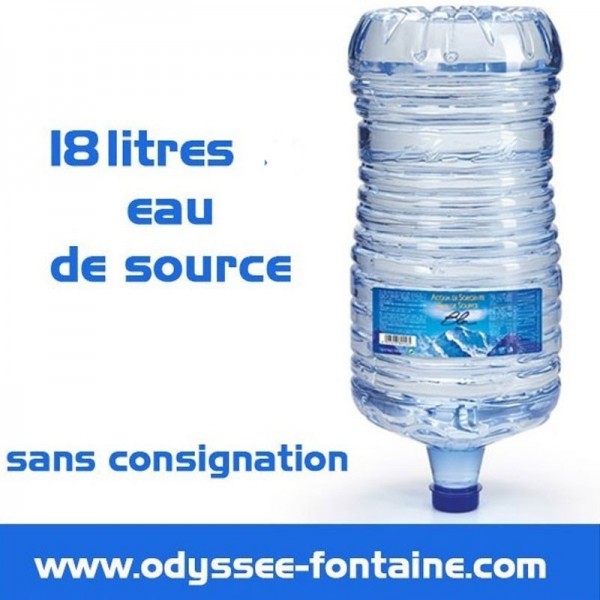 Bonbonne a eau 18 L pleine - eau de source