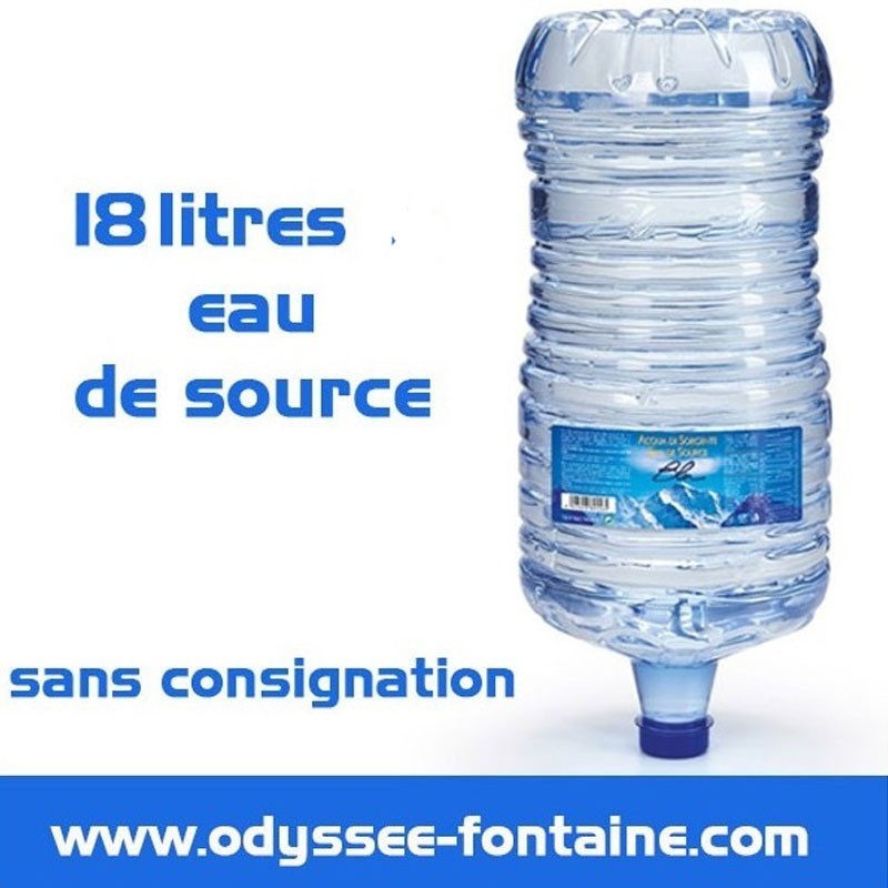 Bonbonne d'eau 18 litres pour fontaine eau fraiche - Bonbonne réutilisable