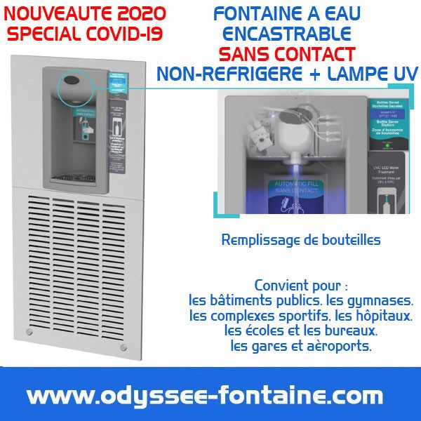 FONTAINE A EAU SANS CONTACT COVID-19 ENCASTRABLE FONTAINE A EAU SANS CONTACT COVID-19 ENCASTRABLE
