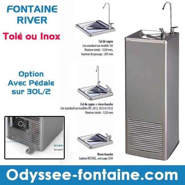 Fontaine réfrigérée réseau, eau froide / pétillante / chaude COSMETAL