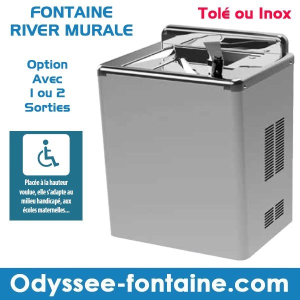 FONTAINE A EAU REFRIGEREE MURALE 30L/H SORTIE RINCE BOUCHE