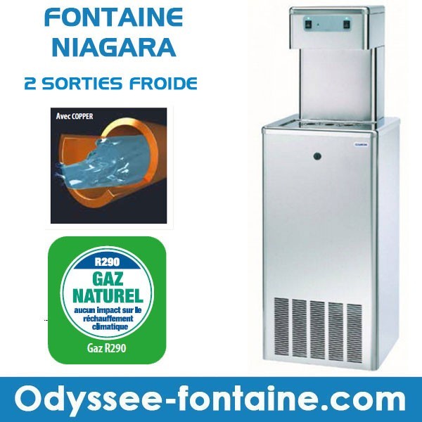 Fontaine à eau cantine et carafes 2 sorties CU