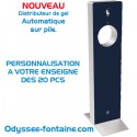 BORNE STATION DISTRIBUTEUR DE GEL HYDROALCOOLIQUE AUTOMATIQUE ET DESIGN ACCUEIL