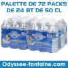 PALETTE EAU CRISTALINE 72 PACK DE 24 BOUTEILLES DE 50CL