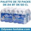 PALETTE EAU CRISTALINE 72 PACK DE 24 BOUTEILLES DE 50CL