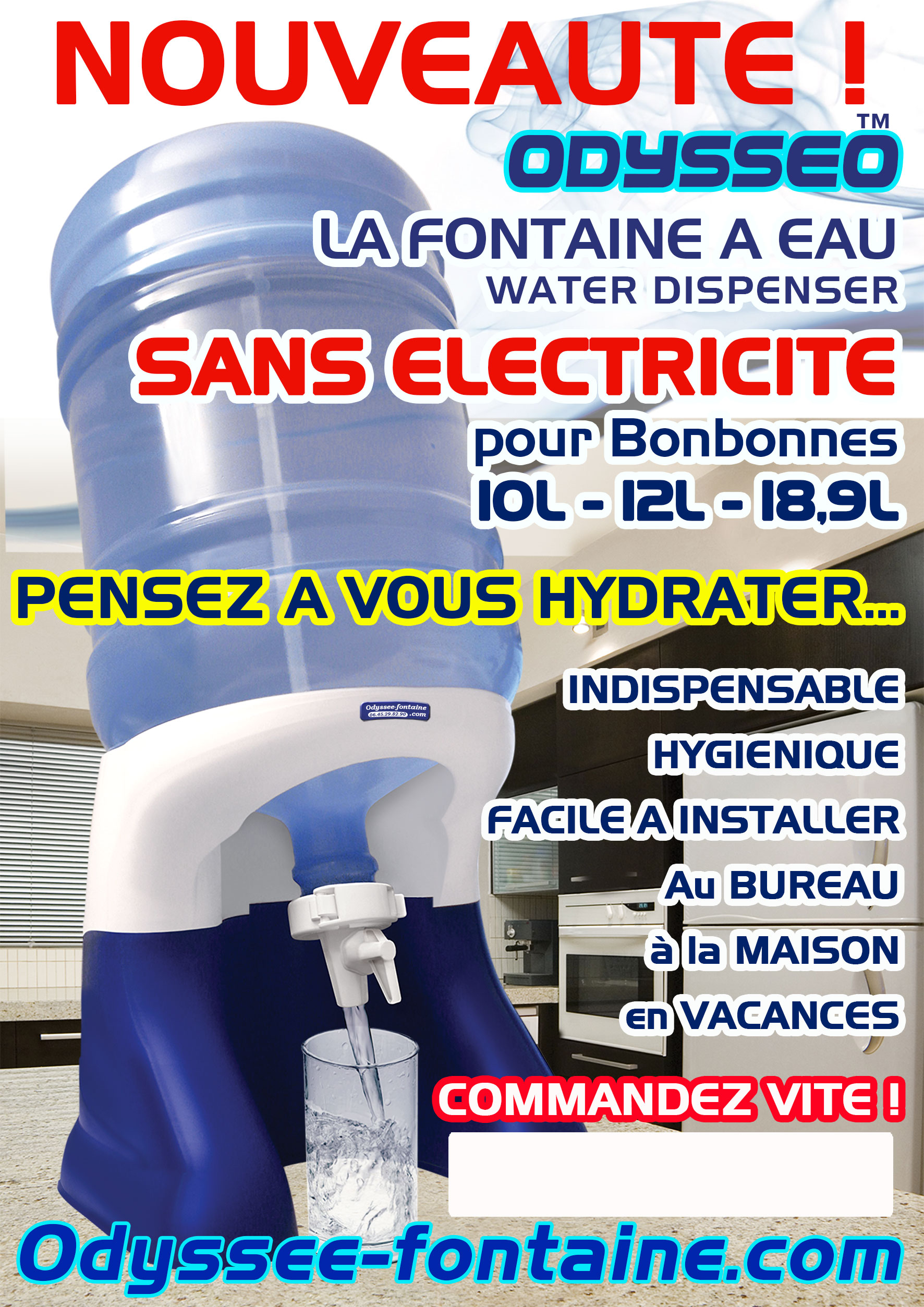 Bonbonne d'eau 18,9L - prix pas cher chez iOBURO